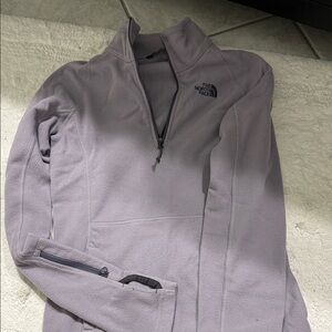 The North Face Lavender 1/4 Zip Teddy Fleece Jacket